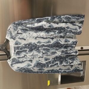 💕ALLSAINTS💕 Python Jumper Sweater ~ Blue Snakeskin Animal Print Medium M NWT